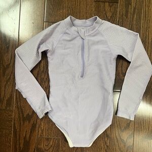 Beach & bandits lilac purple swim rashguard 4-5 years